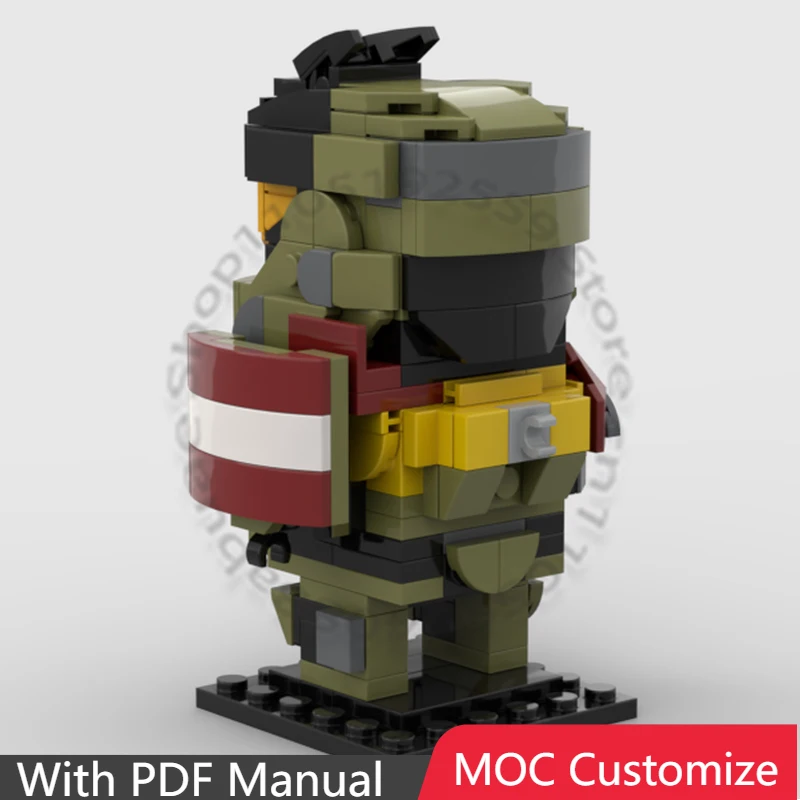 

234 PCs Armored Hero Building Figure, Customizable Big Head Block Model, Creative DIY Construction Toy Gift for Kid & Collectors