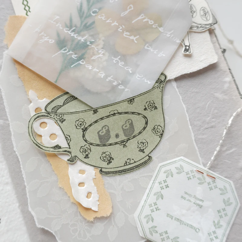 Lovely Girl Enjoy Afternoon Tea Chat Wooden Rubber Stamp DIY Scrapbooking Photo Album Journal Material Wood Seal