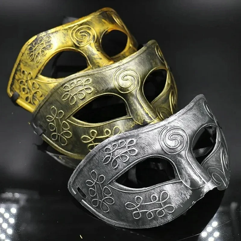 

Retro Halloween Mask Antique Silver Gold Half Face Mask for Women Men Carnival Dress Masque Ball Costume Party Props Cosplay