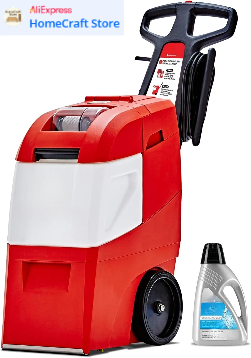 

Коммерческий очиститель ковров X3 – большой красный комплект Oxy Pro, эксклюзивная вибрационная щетка с функцией распыления и очистки