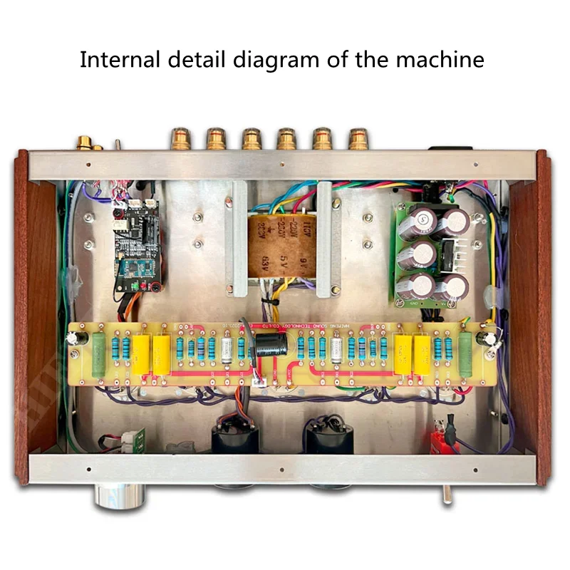 Amplifier Tabung M-122 MONA HIFI EL34 Single End Kelas A High Fidelity BT Vacuum Tube Amplifier 8W+8W 4ohm/8ohm