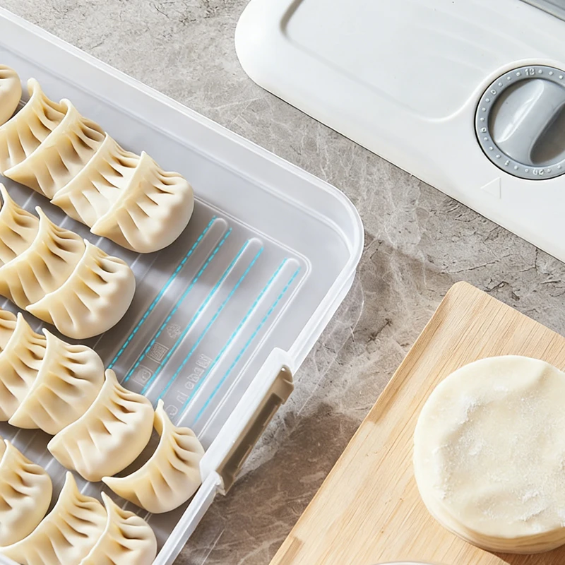 Домашняя многослойная коробка для пельменей, специальный кухонный ящик для хранения в холодильнике для замороженных пельменей, ящик для хранения свежих продуктов с функцией таймера