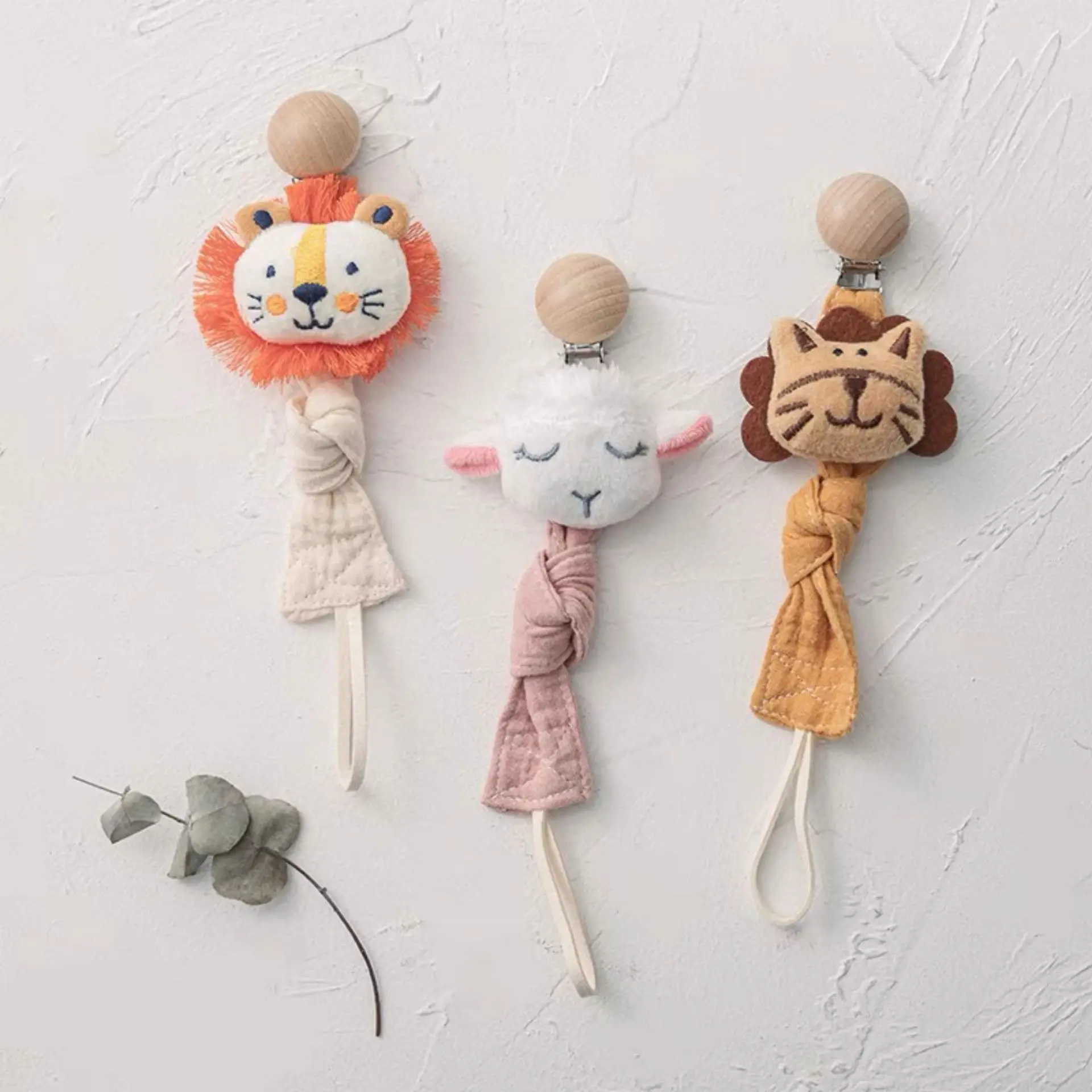 New Cotton Yarn Baby Pacifier Chain, Newborn Pacifier Anti-lost Chain, Toothpaste Bite Music Anti-lost Rope