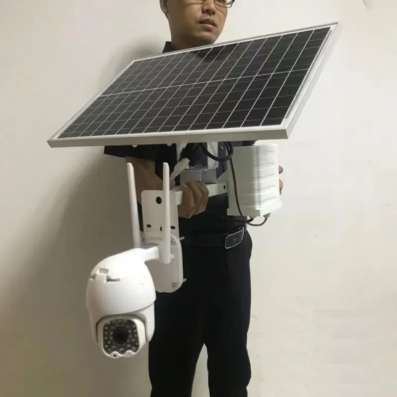 Phone App. CamHi Pro Remote Outdoor Tracking Pan Tilt 365 Day Night Recording Solar Panel 4G PTZ Network Camera