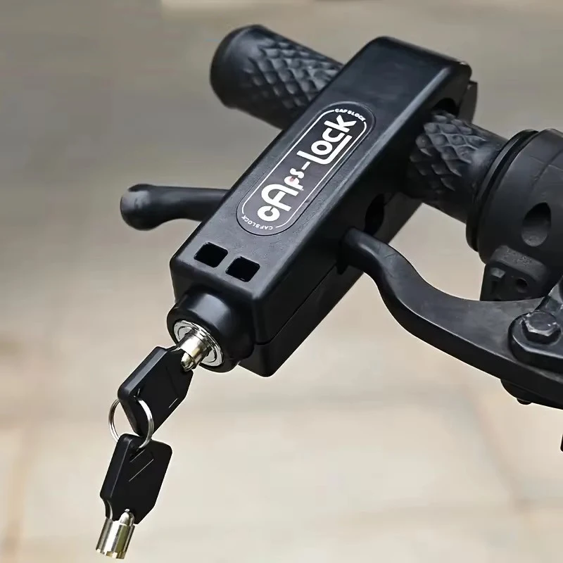 Motorcycle Handlebar Anti Theft Lock Adjustable Brake Throttle Clutch Grip Lock Fit Scooter E-bike Motorbike