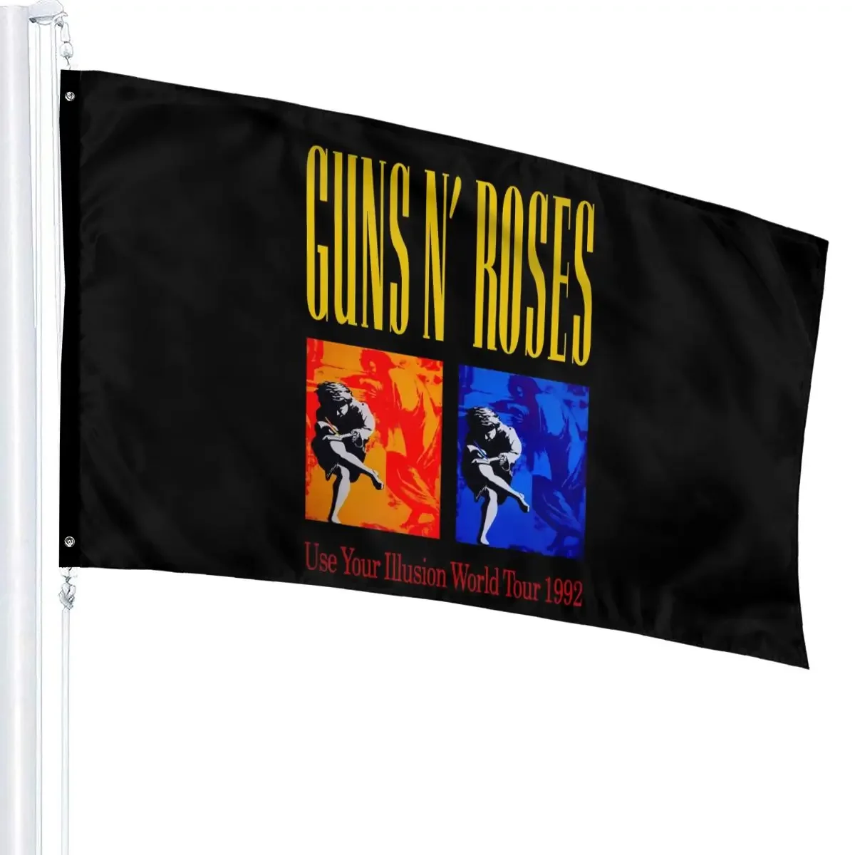 Guns N Roses Use Your Illusion World Tour Cotton Reprint S 4Xl Tn789 Print Hip-Hop New Print on Sale Flag