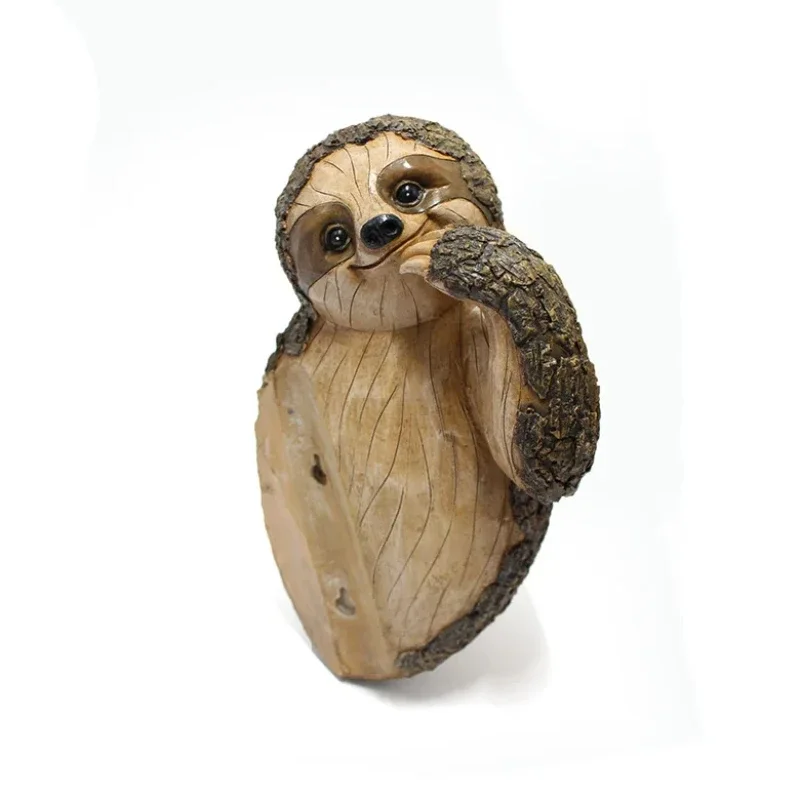 

New Amazon new sloth statue pendant outdoor garden decorations tree face resin animal ornaments