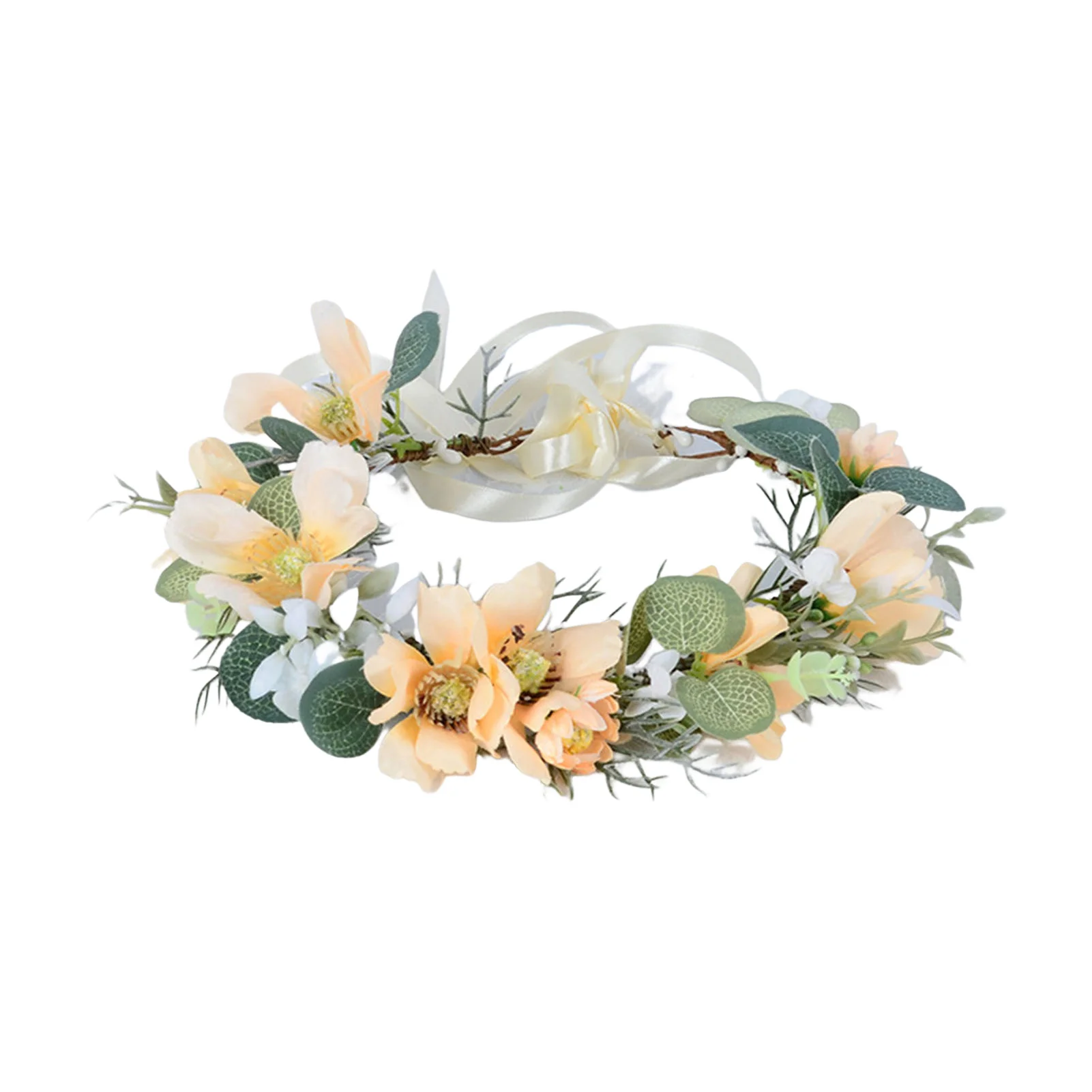 Hawaiian Style Gesang Flower Headpiece Nonslip Lightweight Flower Hairband for Valentine's Day Christmas Gift