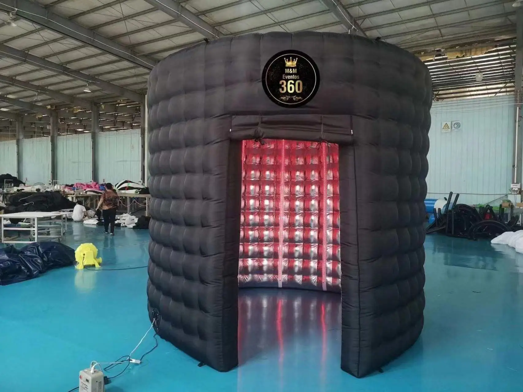 Portable Inflatable 360 Photo Booth Enclosure Backdrop wIth RGB LED Lights Background Tent For Wedding Party Exhibition Events