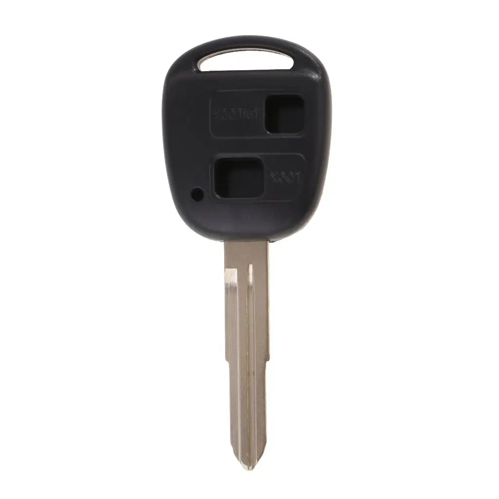 2 Button Remote Key Shell Case Fob With Uncut Blank Blade for