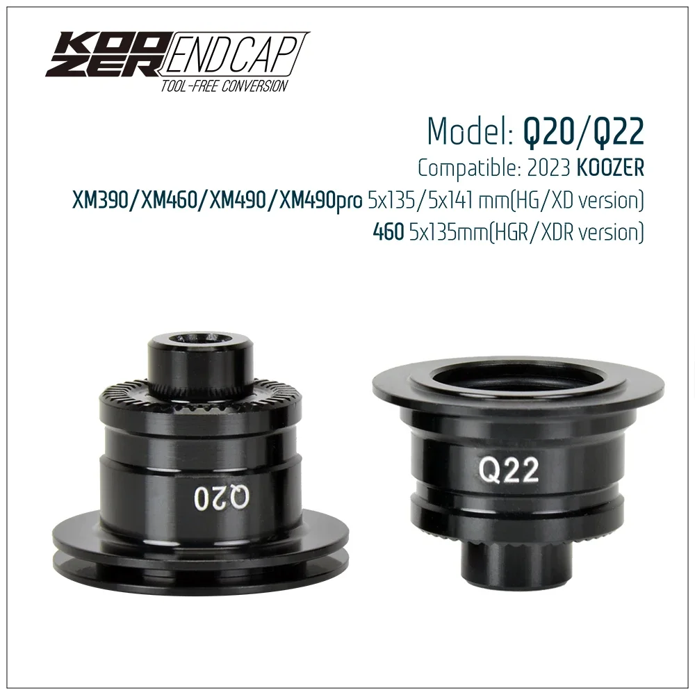 Koozer XM490 460 450 أجزاء إصلاح غطاء نهاية المحور 5x100 9x100 10x135 QR 15x100 12x142 مللي متر من خلال 12x135 110 148 محول التحويل