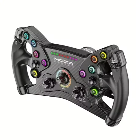 Volante MOZA Racing KS, rueda GT estilo mariposa de 300mm con botones RGB de viaje cortos programables