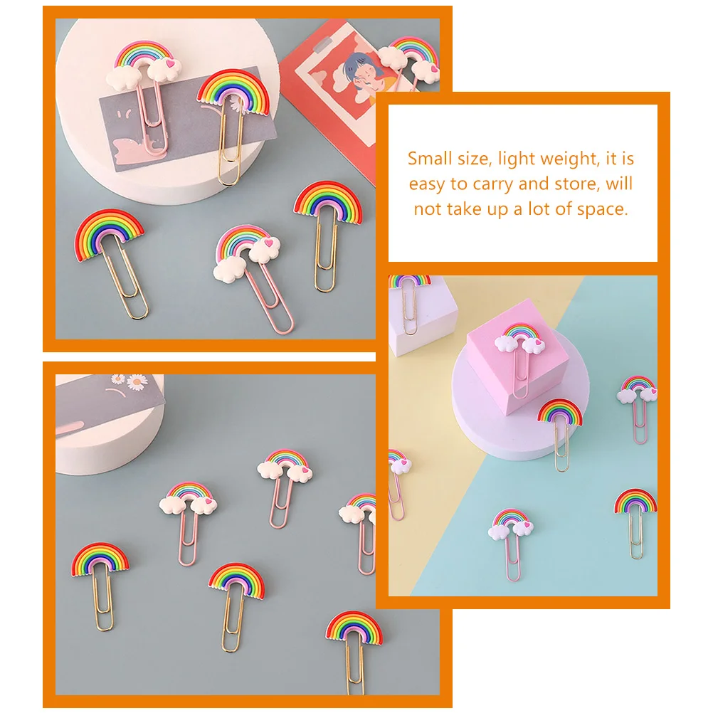 

Colorful Bookmark Pins Colored Paper Clips Multi-use Small Document Organizing Decorative Unique