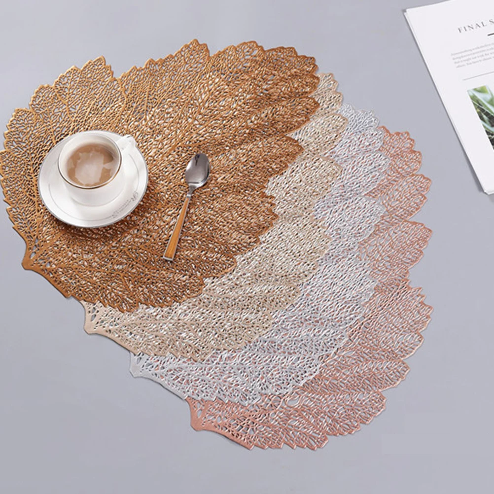 

4pcs Coffee Mat Round Heat-Insulated Placemat Waterproof Non-Slip Table Pad For Home Hotel Restaurant Cup Mat Table Cup Cushion