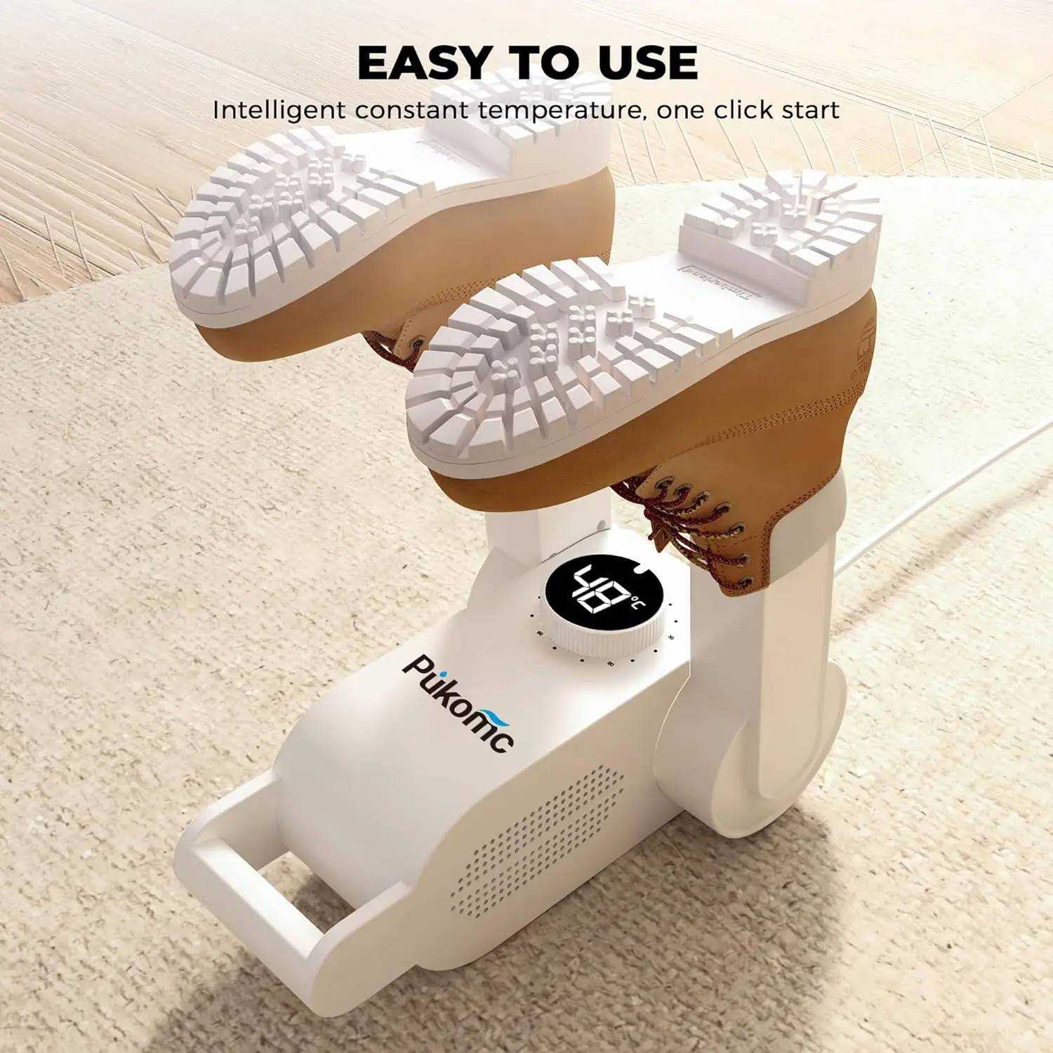 

Новая портативная сушилка для ботинок Pukomc 2025 года с таймером и автоматическим отключением, 180 ° Регулируемая телескопическая рука