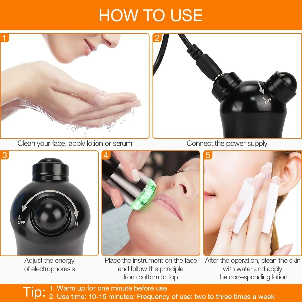 Multicolor Led Facial RF Beauty Device With Massage Head For Skin Firming Brightening Relaxation And Personal Face Care Tool