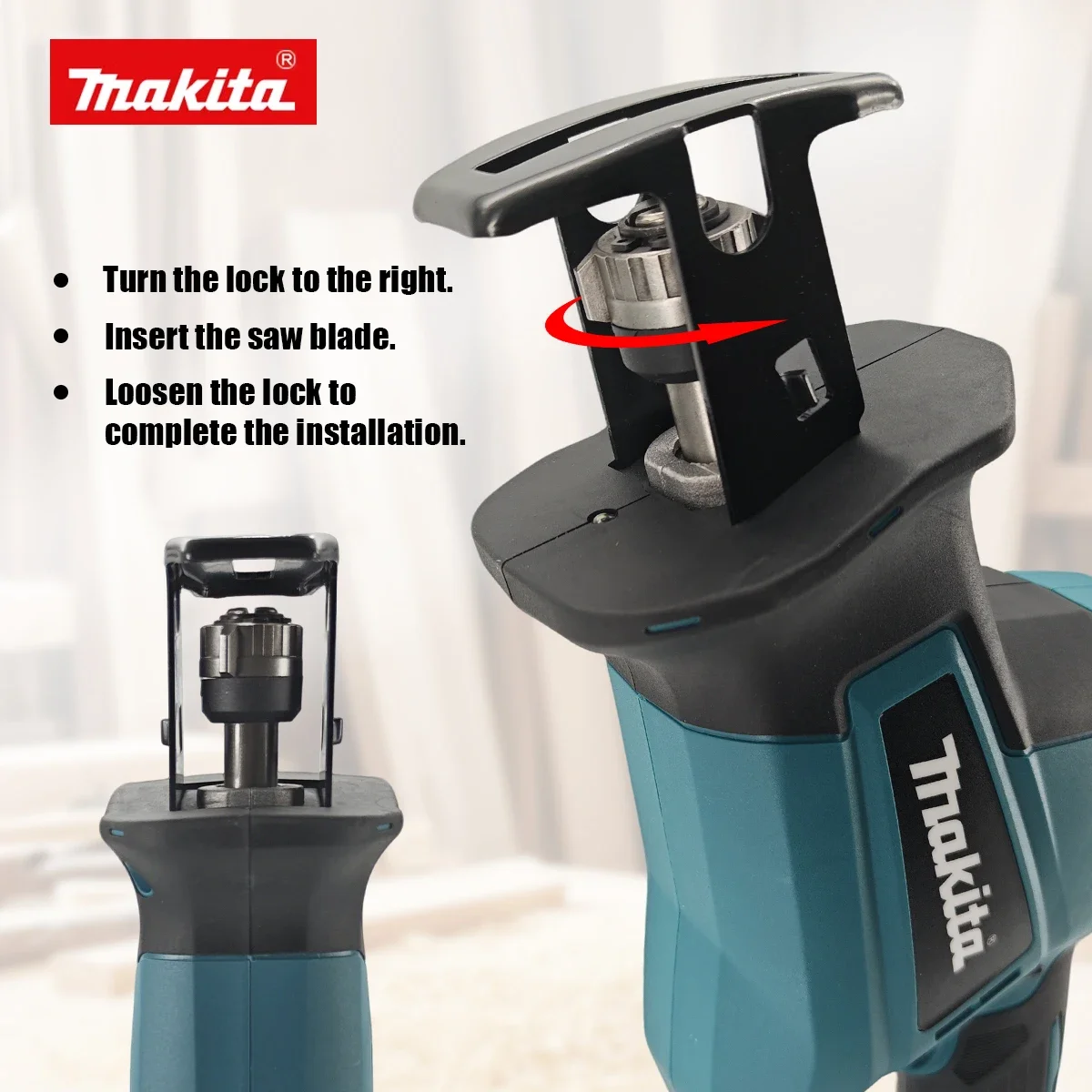 Makita DJR189 18V Cordless Brushless Reciprocating Saw Portable Power Tool for Wood And Metal Cutting Rechargeable image 2