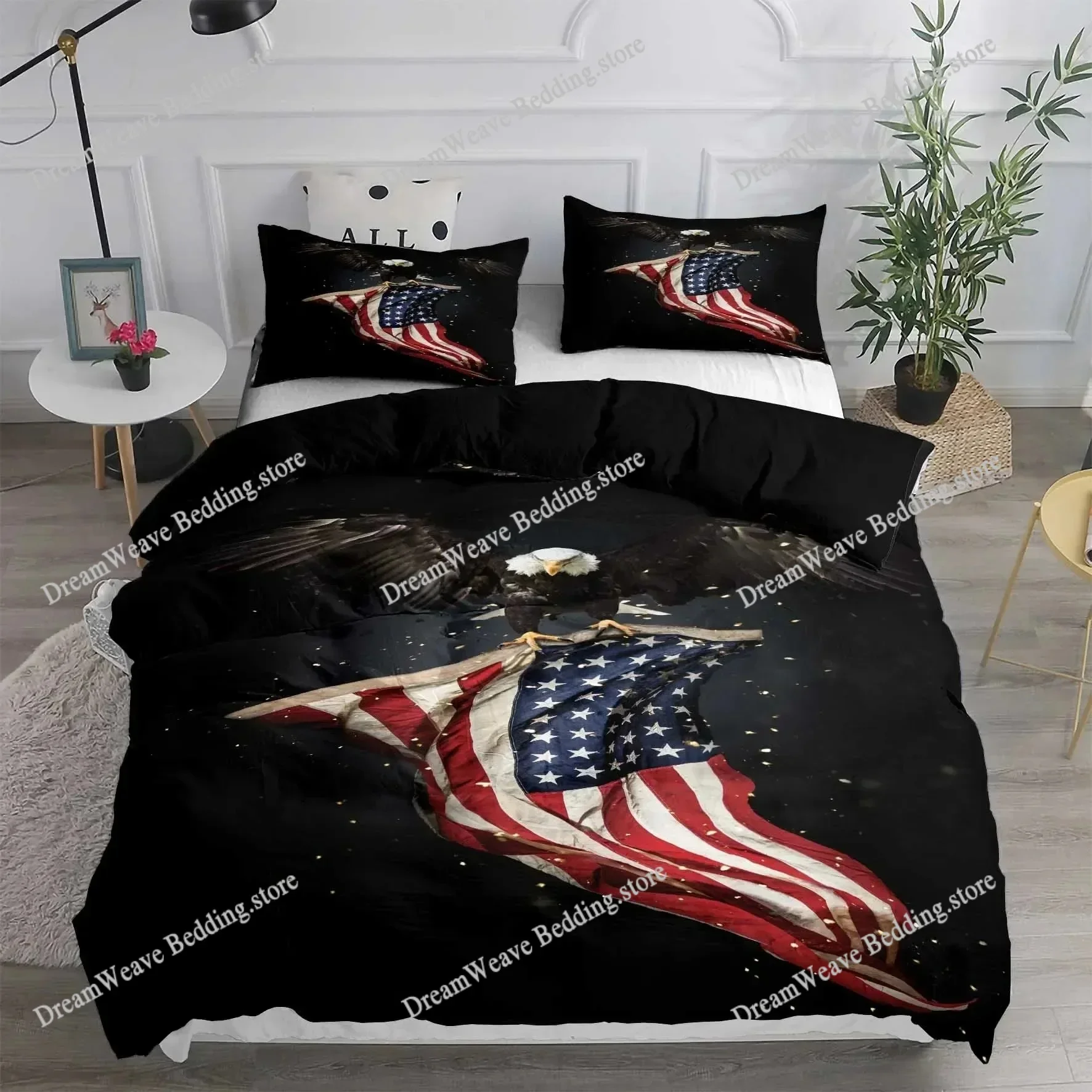 American Flag Art Bedding Set Duvet Cover 3d Bedding Fashion Design Decoration King Duvet Cover Set Double Bed Set Bedding Sets9
