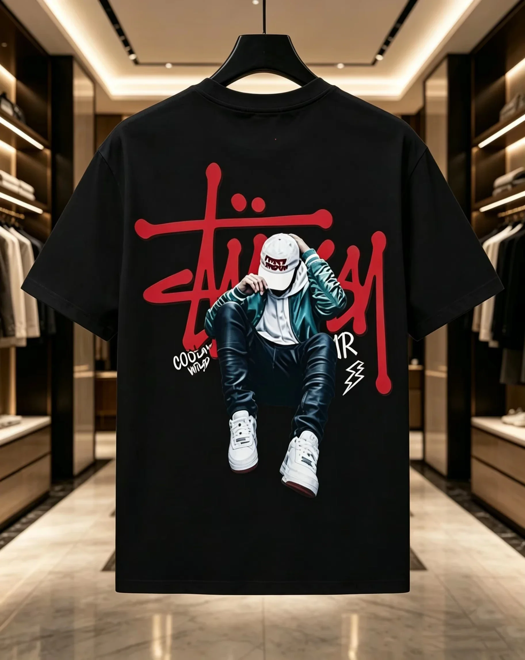 Skateboard pattern T-shirt - Summer 2026, Unisex, Loose-fitting, Trendy Streetwear, Casual Daily Top, New Style