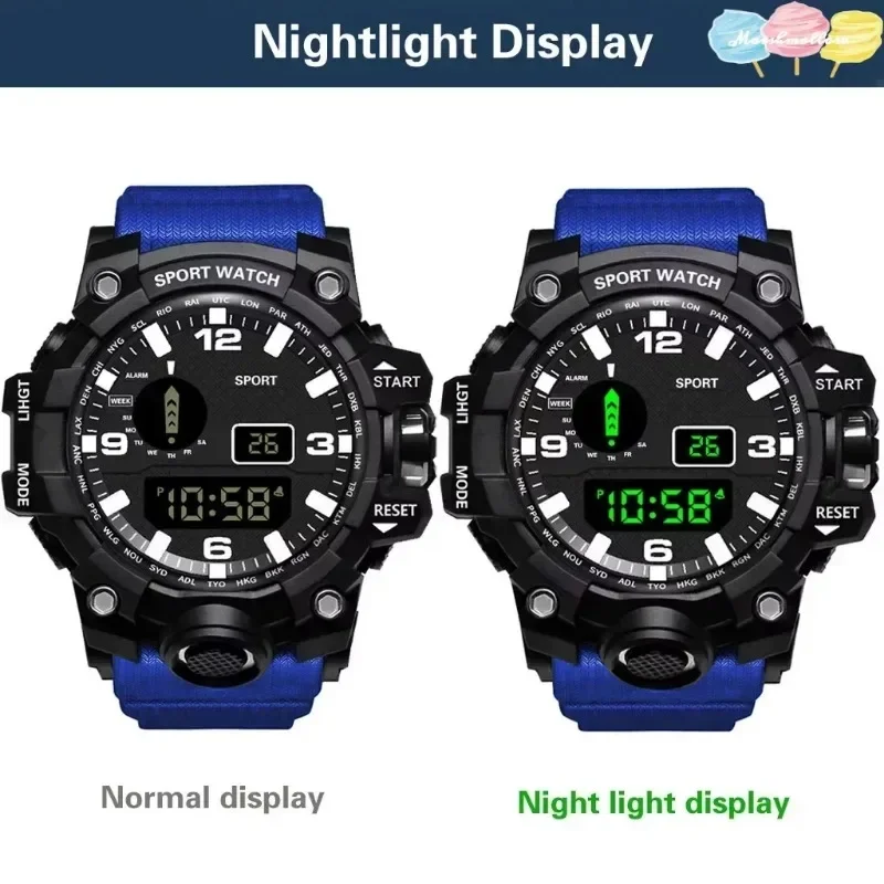 Men\'s Watch LED Digital Men Sport Watches Fitness Electronic Watch Multifunction  Sports Watches Clock Kids Gifts G Shock Watch