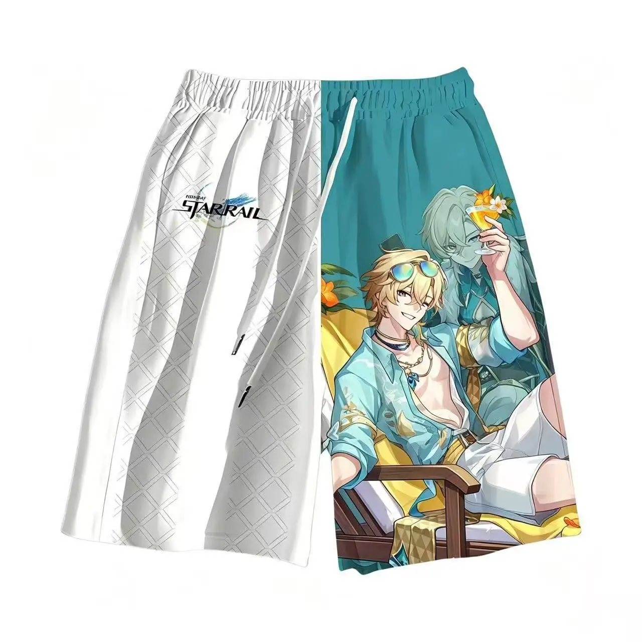 Popular Game Honkai Star Rail Men's Swim Trunks Fashion Casual Outdoor Cartoon Hawaiian Shorts Summer Vacation Beach Short Pants