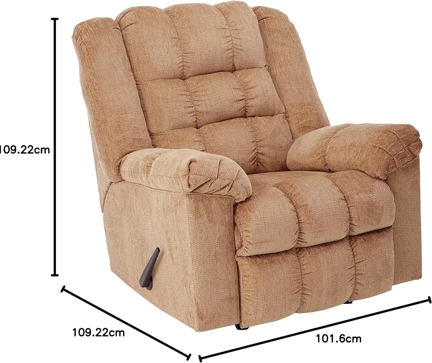 Signatur Design von Ashley Ludden Ultra Plüsch getuftet manuelle Wippe Liege, hellbraun