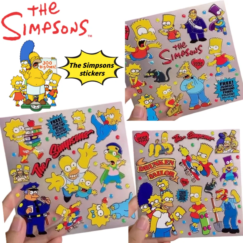 New The Simpsons Marge Waterproof Sticker High Color Value Cartoon Doll Printed Hand Book Water Cup diy Funny Graffiti Sticker