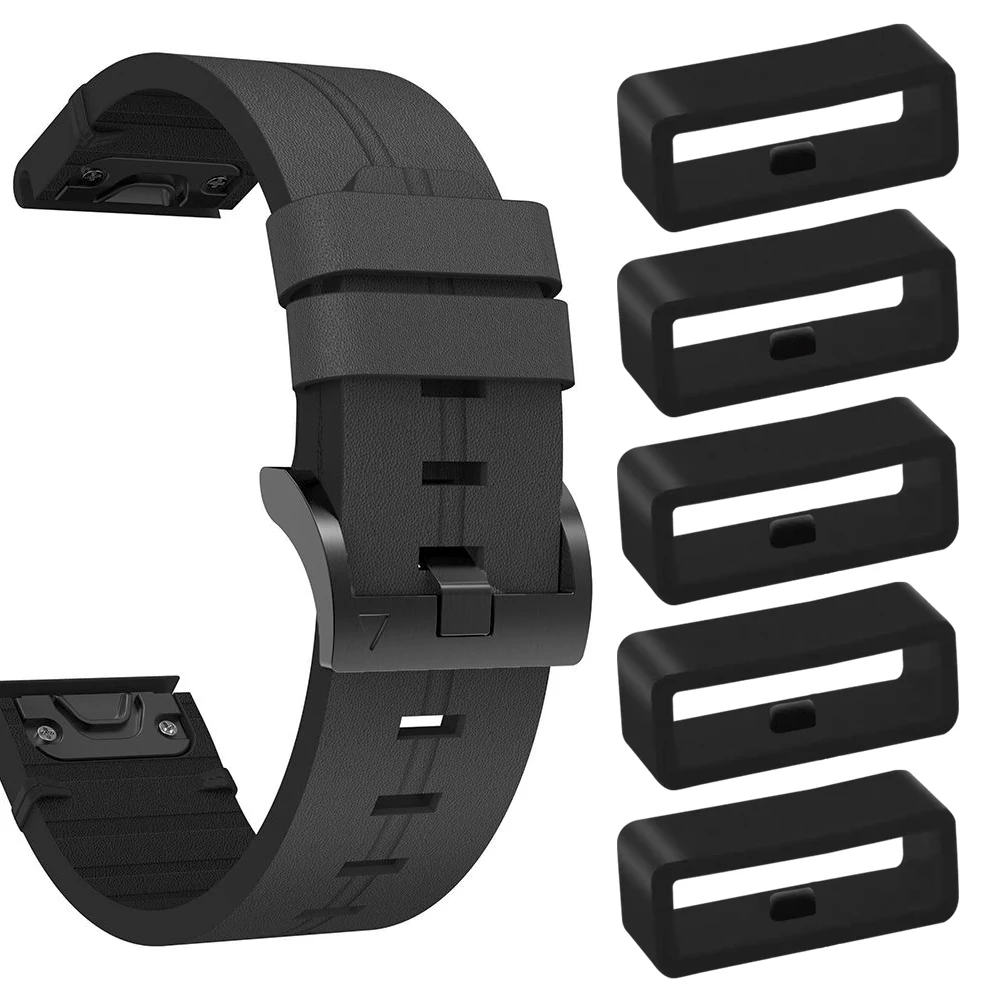 Anillo de sujeción de 1-10 Uds para Garmin Vivoactive 3 4/Forerunner 645 245 735XT/Venu2 Fenix 7 6 5 7s 6s 5s 22mm 25mm 29mm bucle de silicona