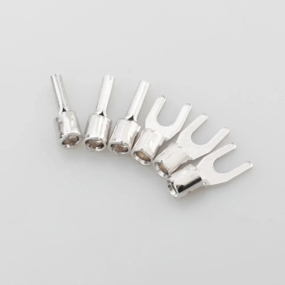 VIBORG VP201R + VP202R conector de alimentación de alta gama chapado en rodio de cobre puro para terminal Y 3 pala + 3 plátano