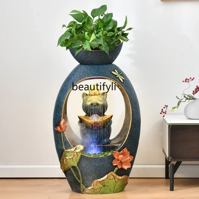 FG40Flowing water generates wealth and opens the entrance store front desk decoration fountain water feature ornament