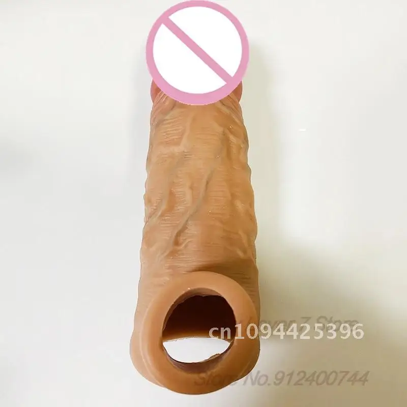 3 Size Penis Ring Enlargement Condom Cock Extender  Ejaculation Delay Toy Soft Silicone Sleeve Adult 18 Sex Product For Men Gay