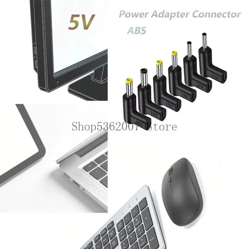 Power Adapter Type C to Multiple Plugs 3.0x1.1/3.5x1.35/4.0x1.7/4.8x1.7mm for Laptop AC Power Supply 40JB