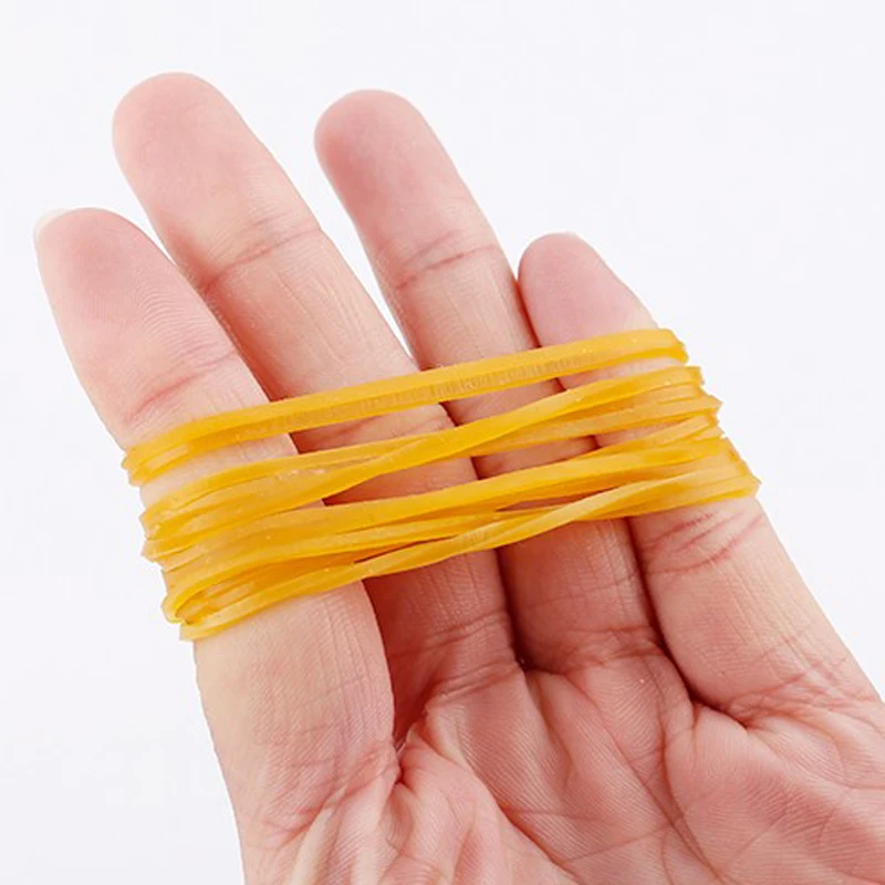 600 Pcs Elastic Band Yellow Rubber Bands High Elastic Rubber Band Stretchable Rubber Home Office Stationery Supplies Rubber