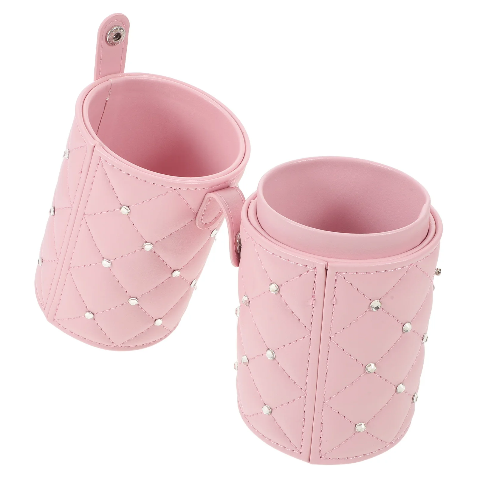 

Pink Rhinestone Makeup Brush Holder Dustproof Cover Brush Container Desktop Pen Holder Makeup Organizer Travel Case