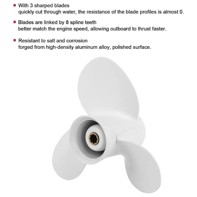 

02DE Propeller 8 Tooth Spline for Motor 9.9HP 15HP 20HP Propeller 683-45947-00-EL Boat Accessories