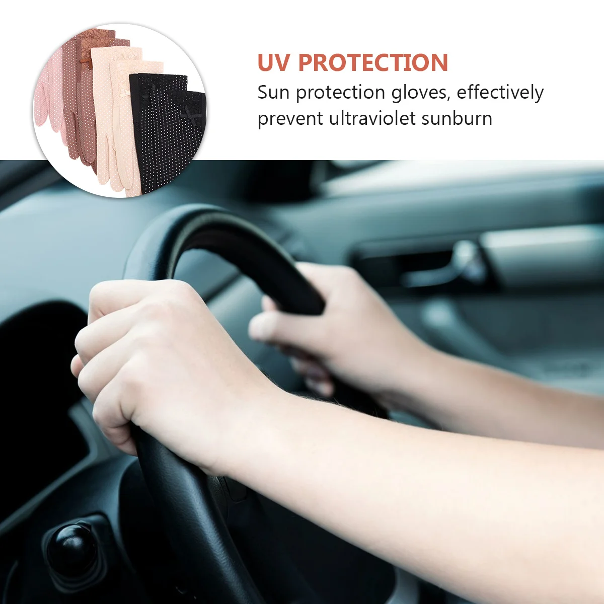 

4Pairs Premium Sun Protection Gloves Breathable Thin Lace Mittens for Outdoor Sports Uv Shield Summer Fashion Women Black Beige