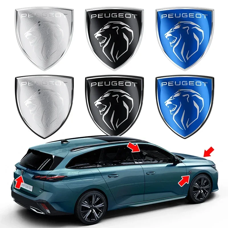 

For Peugeot 307 408 407 205 4008 3008 208 508 207 306 2008 5008 308 406 301 ABS Car Rear Trunk Emblem Side Body Stickers Badges