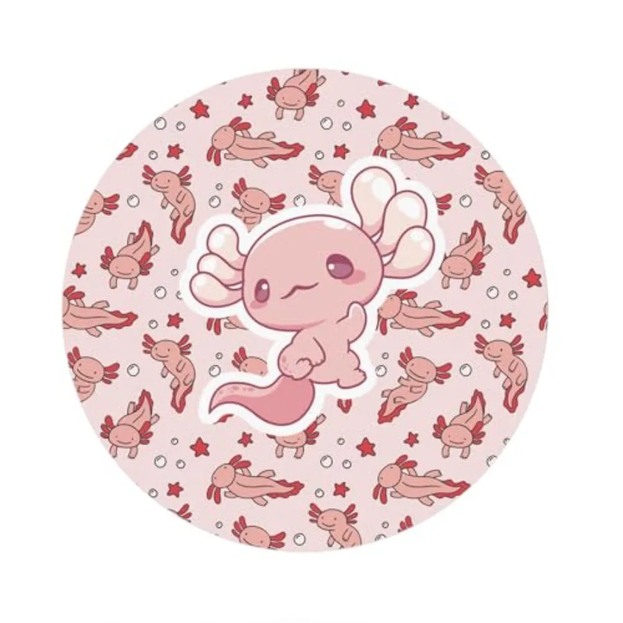 Pink Adorable Axolotl Mouse Pad, Mouse Pads for Desk, Cute Mexican Amphibian Animal Mousepad for Dorm Computer Laptop Gaming, A