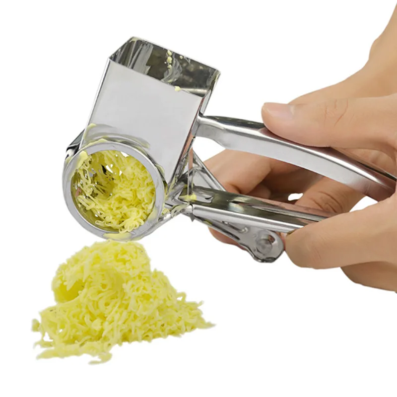 

Stainless Steel Cheese Slicer Shredder Drums Blades Cheese Cutter Rotary Cheese Grater Butter Cutter Kitchen Gadgets OK 1283