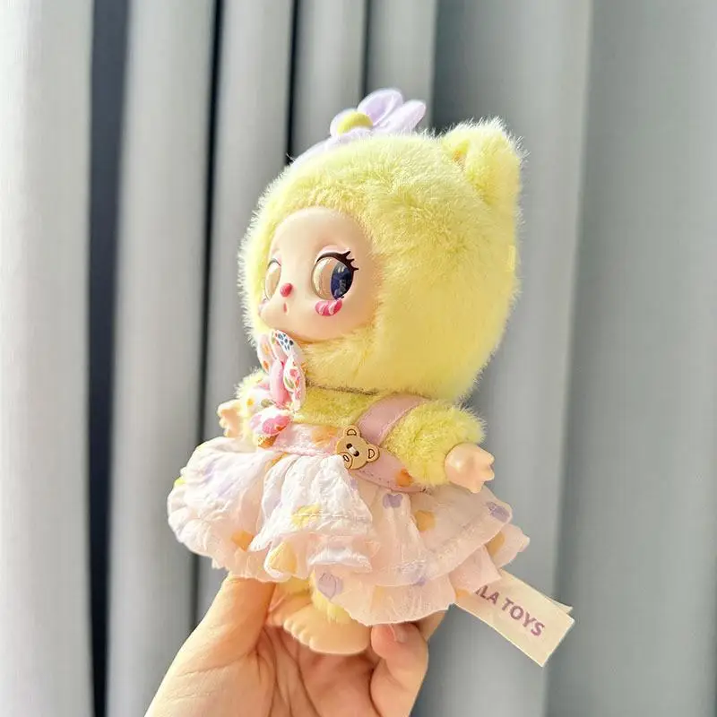 16cm Mini Doll'S Clothes Outfit Accessories For Liila lucky Cat Idol Wrinkle love skirt set Clothing gift