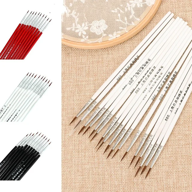 20pcs Thin Art Supplies Hand Painted Acrylic Hook Line Pen Paint Painting Brush Drawing 3