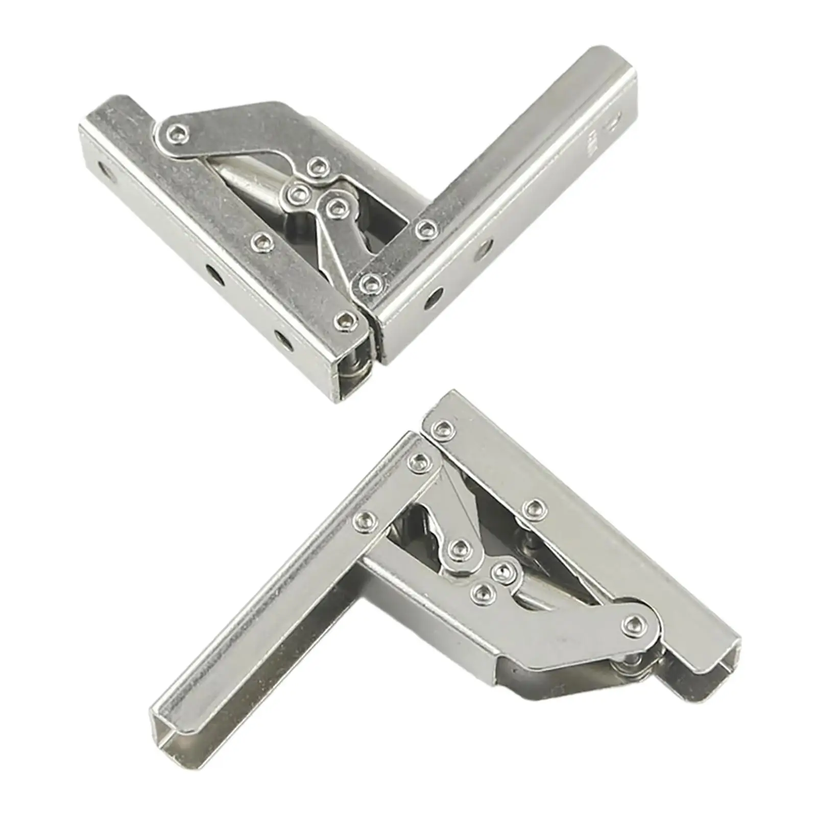2 Pack 90 Degree Folding Shelf Hinges, Compact Close Brackets for Home, Dorm,