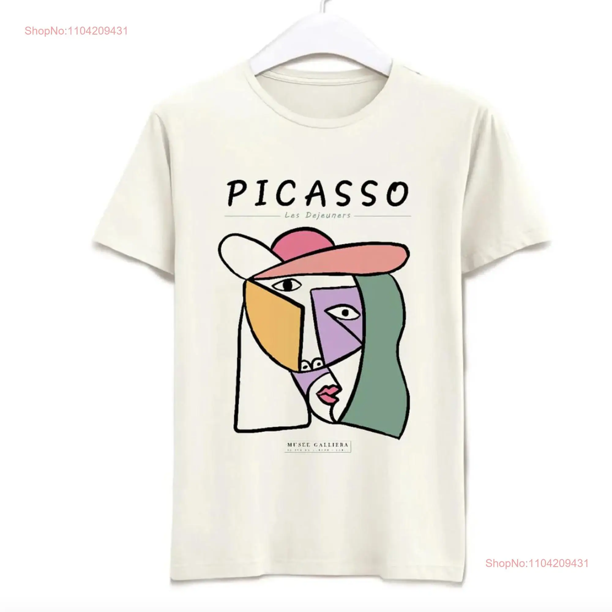 Picasso Les Dejeuners unisex ecru TSHIRT Cubism T Shirt White or Black Art long or short sleeves