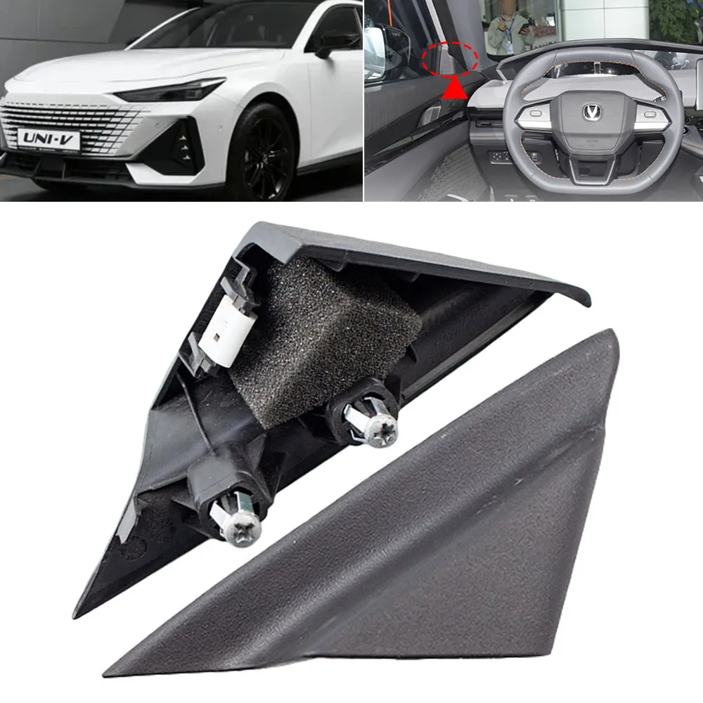 Car Interior Front Window Glass Triangle Plate Garnish Cover Panel Side Mirror Trim Cap For Changan UNI-V UNIV 2019-2025