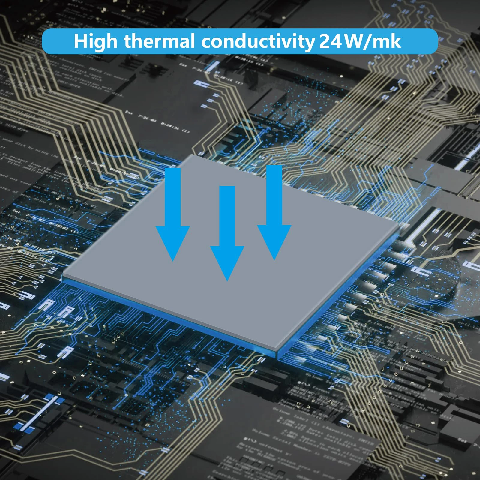 24w/mk gpu cpu almofada térmica dissipador de calor almofada de silicone condutora de resfriamento 80x4 0/100x100mm almofada térmica de alta qualidade isolamento térmico