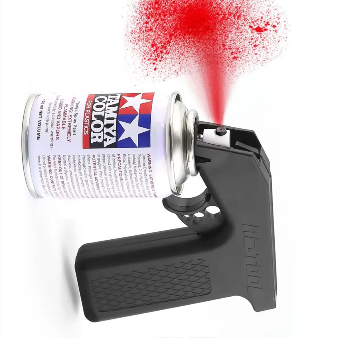 Adaptador de Botella de Pintura en Aerosol Tamiya, Mango de Pulverización con Gatillo de Agarre Completo, Herramientas de Pintura para Coches RC y Robots, Accesorios de Mantenimiento