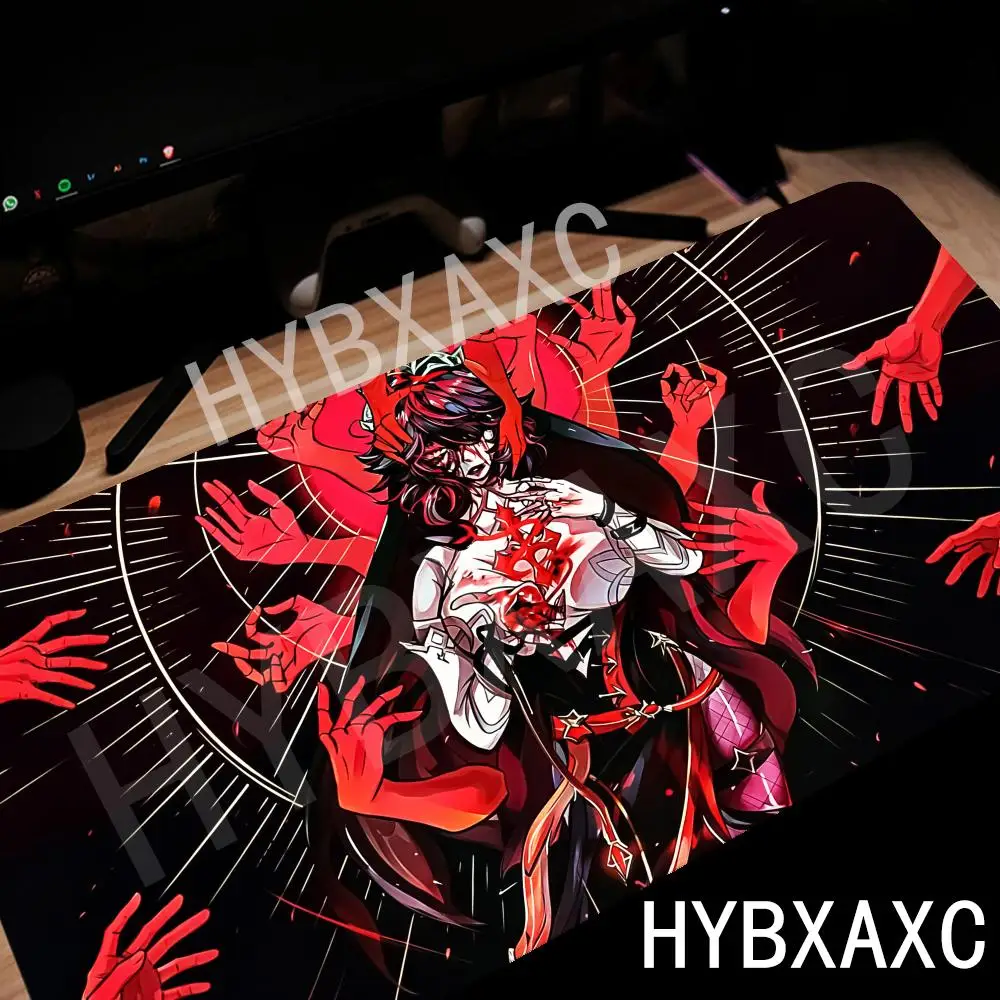 

HYBXAXC Large Rubber Non-slip Mouse Pad Gaming Desk Mat Thick Locking Edge Dark Nun Mysterious Style for Office & Gaming