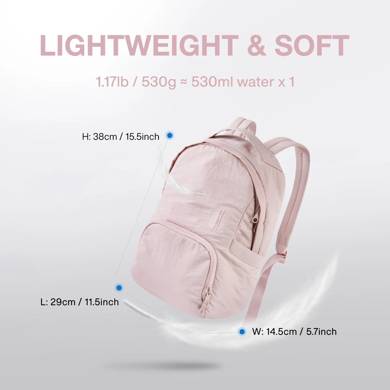 BAGSMART 13 inch Laptop Computer Backpacks Anti-theft Backpack for Women School College Notebook Waterproof Travel Bag