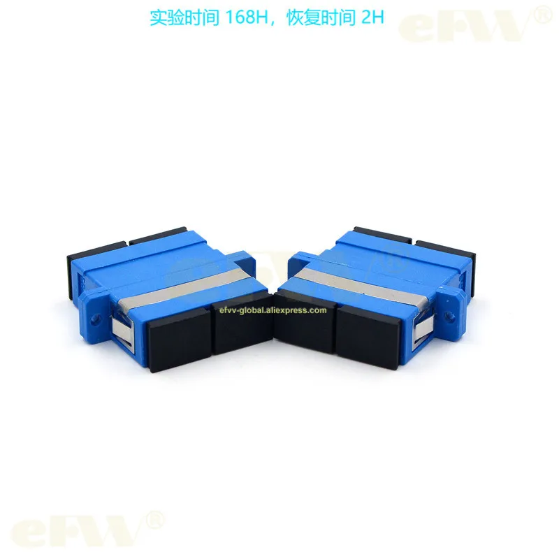 10 buah Sc Duplex Mode tunggal Ear Split Pc serat biru Flange Adapter Coupler Grade listrik