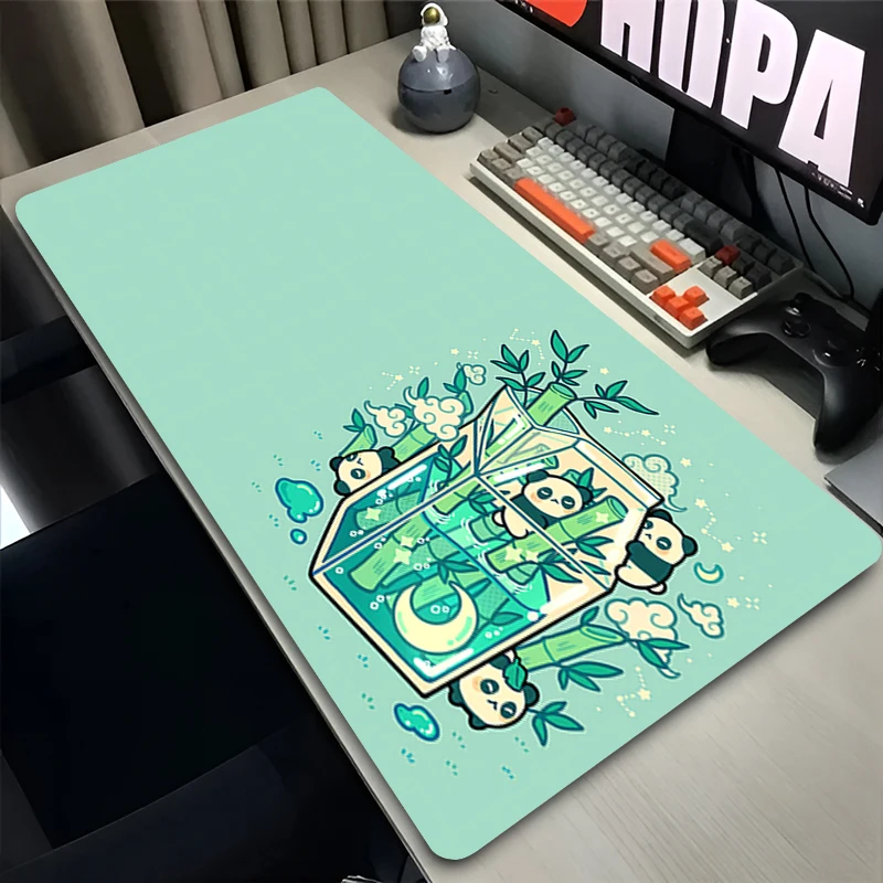 Mouse Pad Minimalist office Desk Mat Anime Professional Gaming Accessories Rubber Computer Keyboard Pad Lock Edge Gamer mousepad